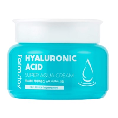 Крем для лица суперувлажняющий с гиалуроновой кислотой Hyaluronic acid super aqua cream FarmStay 100 мл.