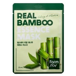 Маска для лица тканевая с экстрактом бамбука Real bamboo essence mask FarmStay