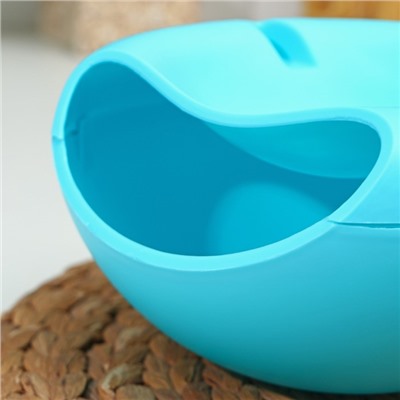 Тарелка пластиковая для семечек и орехов «Плэтэр», 20×11 см, с подставкой для телефона, цвет МИКС