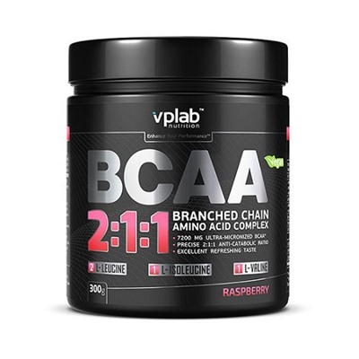 Комплекс аминокислот BCAA 2:1:1 Raspberry Vplab 300 гр.