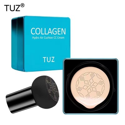 Увлажняющий коллагеновый кушон со спонжем в комплекте TUZ Collagen Hydro Air Cushion CC Cream, 15 гр.