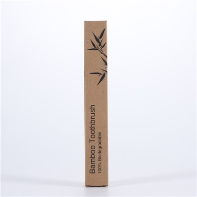 Экологически чистая деревянная бамбуковая зубная щетка в индивидуальной коробке