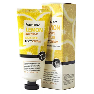 Крем для ног смягчающий с экстрактом лимона Lemon intensive moisture foot cream FarmStay 100 мл.