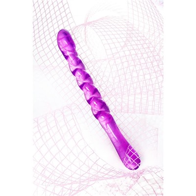 Двусторонний фаллоимитатор A-Toys by Toyfa Tanza, TPE, цвет фиолетовый, 27,5 см