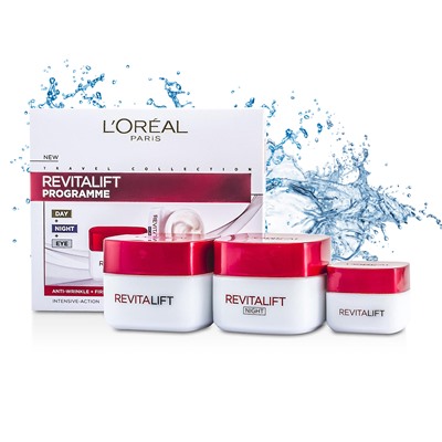 Набор кремов Loreal Revitalift Programme (дневной 50 ml + ночной 50 ml + для глаз 15 ml)