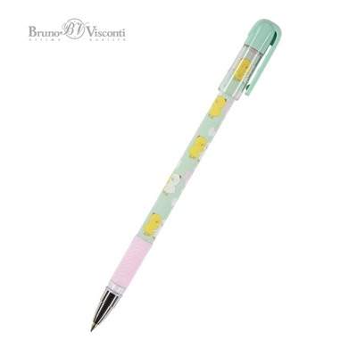 Ручка шариковая BrunoVisconti MagicWrite "Обнимашки. Цыплята", узел 0.5 мм, синие чернила, матовый корпус Soft Touch