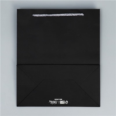 Пакет подарочный «Настоящий мужчина», чёрный крафт, 23 х 27 х 11.5 см