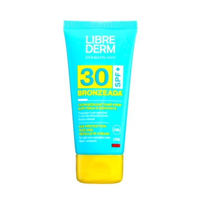 Солнцезащитный крем для лица и зоны декольте Librederm Bronzeada SPF30, 50 мл
