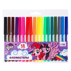 Фломастеры, 18 цветов, My little pony