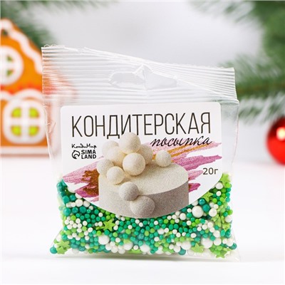 Посыпка кондитерская с мягким центром, (желтые, голубые), 20 г