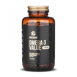 Жирные кислоты Омега-3 Omega-3 Value 1000 mg GRASSBERG 120 капс.