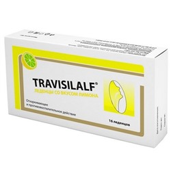 Леденцы со вкусом лимона Трависилальф отхаркивающие и противовоспалительные Travisilalf 16 шт.