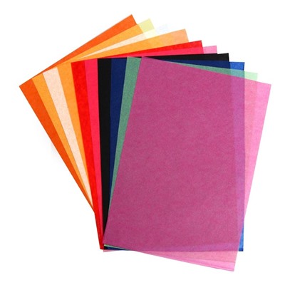 Бумага цветная тишью А4 10цв 10л Цветное ассорти, обл мел карт, вд лак, 25г/м2 С3254-05