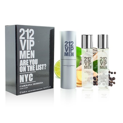 CAROLINA HERRERA 212 VIP MEN, Edt, 3x20 ml (муж)