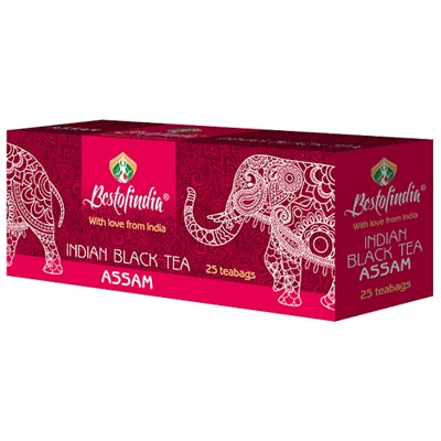 Чай чёрный пакетированный Assam Indian Black Tea Bestofindia 25 пак. по 2 гр.