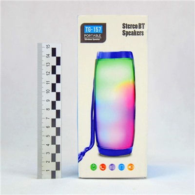 MP-3 колонки Bluetooth TG-157 LED цв.ассорти(FM/USB/microSD)
