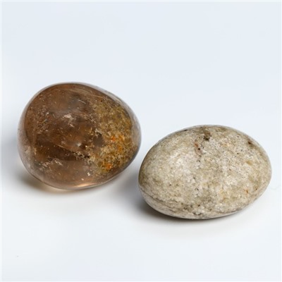 Камень натуральный "Кварц Аквариум", 15 г, 2 шт, минерал галтовка