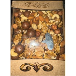 Набор Орехов, 450 гр (деревянная коробочка)