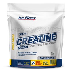 Креатин Моногидрат Creatine Monohydrate powder unflavored Be first 500 гр.