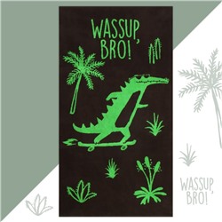 Полотенце махровое Этель Cool crocodile, 50х90 см, 100% хлопок, 420 г/м2