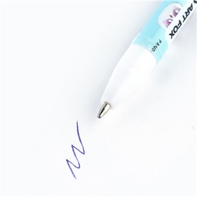 Ручка шариковая синяя паста 0.5 мм с колпачком «Пандастик» пластик
