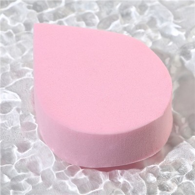 Спонж-капля плоская «LOVE», увеличивается при намокании, цвет розовый
