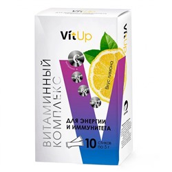 Витаминный комплекс для энергии и иммунитета VitUp со вкусом лимона (10 стиков)