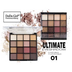 Тени DO DO GIRL Eyeshadow перламутр+матовые, 16 цветов, ТОН 01