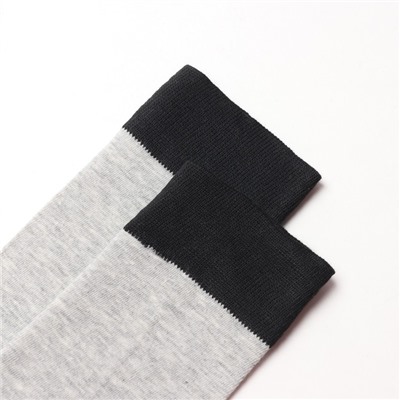 Носки мужски, цвет светло-серый/черный, размер 25