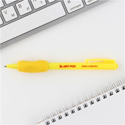 Ручка шариковая синяя паста 0.5 мм ArtFox тренажер для письма