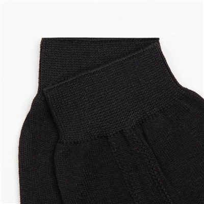 Носки мужские шерстяные, цвет чёрный, размер 25