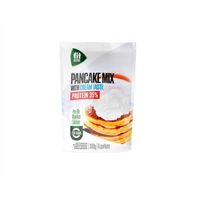 Смесь для оладьев Puncake mix со вкусом Банана 35 % протеина Fit Active 300 гр.