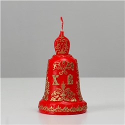 Свеча резная "Пасхальный колокольчик", красный, 7х11 см, 140 гр