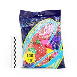 Надувные шарики в упаковке 100шт (горошек)(№MK-10)