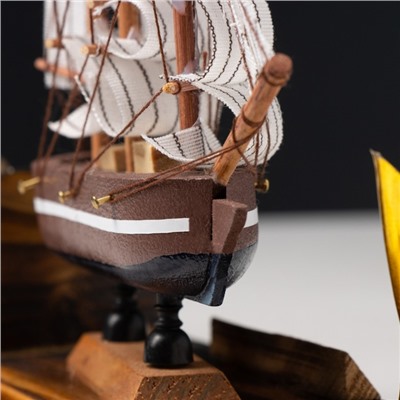 Набор настольный «Корабль»: визитница, подставка для ручки, 15 х 22 х 7 см