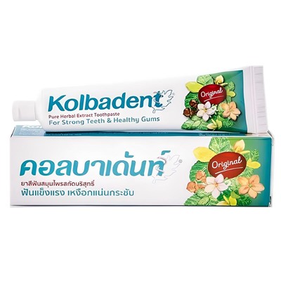 Органическая паста с травами для зубов и десен Kolbadent, 35 гр. Таиланд