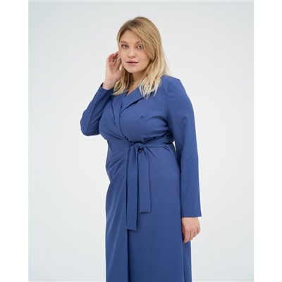Платье женское с поясом MIST plus-size, р.52, синий