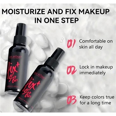 Спрей для фиксации макияжа MISS ROSE fix+ Stay Over 80мл