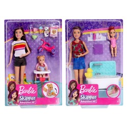 Кукла "Barbie няня" с куклой-малышкой и аксессуарами