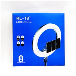 Лампа кольцевая Led для сэлфи Ring Fill Light RL-18 со штативом и пультом(диаметр 46см,штатив Lingo Zenith 2м)