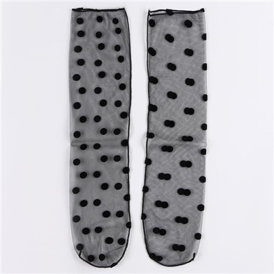 Карнавальный аксессуар- носки, цвет черный в горошек