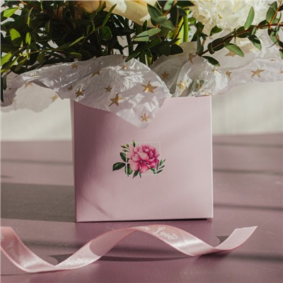 Коробка для цветов с топпером «Тебе с любовью», 11 х 12 х 10 см