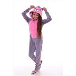 Пижама подростковая Кигуруми Мишка 12-051а (розовый),