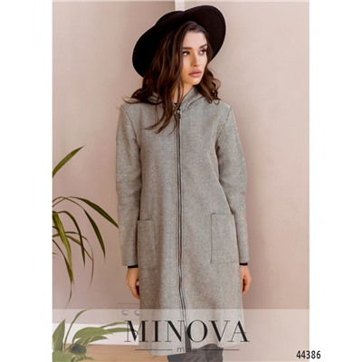 Пальто №001-1-серый