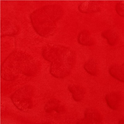 Плед с рукавами Этель "Красные сердечки" 150*200 см,100% п/э, велсофт 280 гр/м2