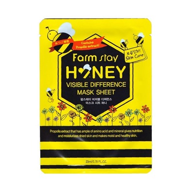 Farm Stay Маска тканевая с медом и прополисом / Visible Difference Mask Sheet Honey, 23 мл