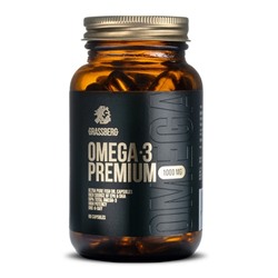 Жирные кислоты Омега 3 Премиум Omega 3 Premium 1000 mg  GRASSBERG 60 капс.