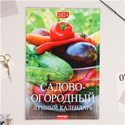 Календарь перекидной на ригеле "Садово-огородный лунный календарь" 2024 год, А3