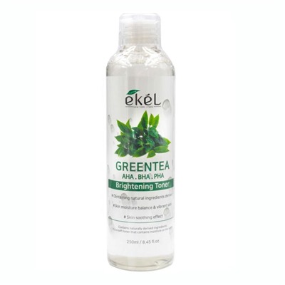 Ekel Тонер с экстрактом зеленого чая и AHA-BHA-PHA кислотами / Brightening Toner Green Tea, 250 мл