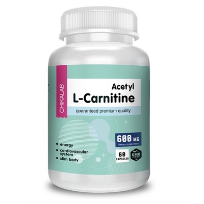 Жиросжигатель Л-Карнитин L-Carnitine Acetyl Chikalab 60 капс.